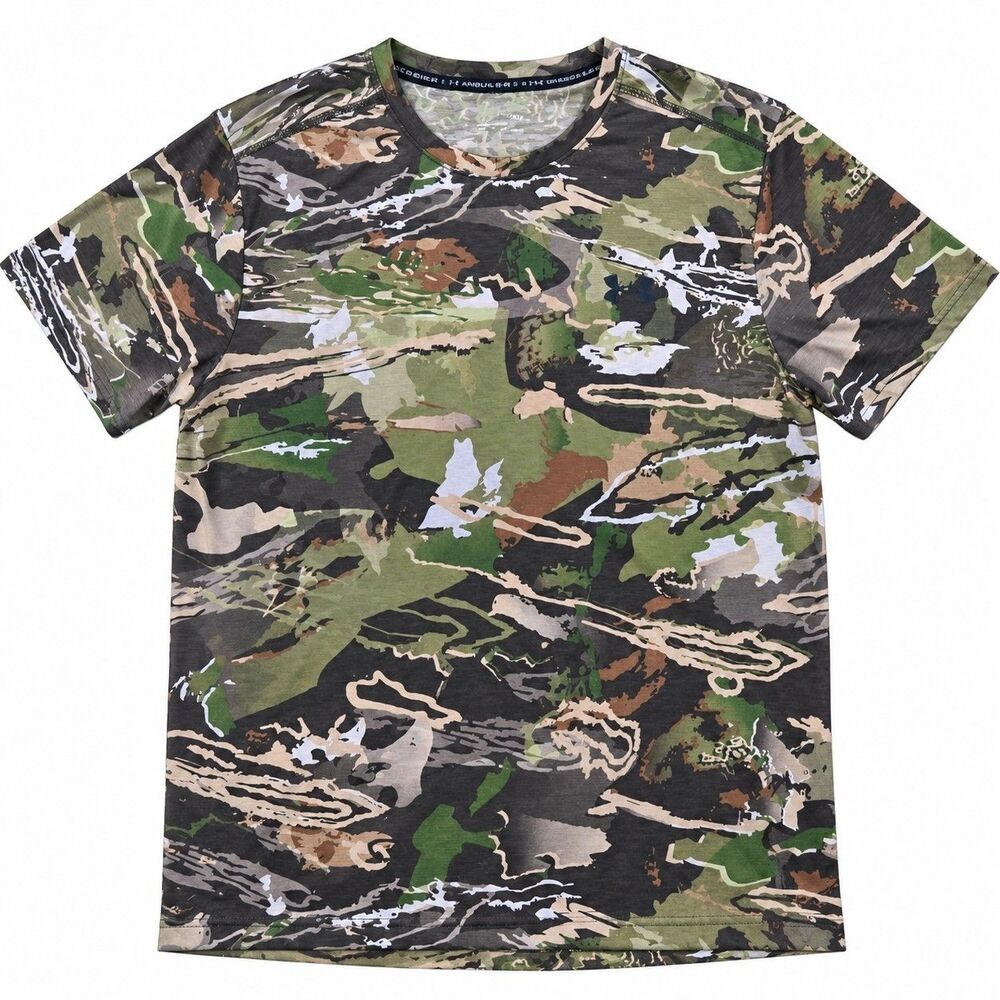 Under Armour Threadborne Camo Short Sleeve Performance Shirt Mens Large